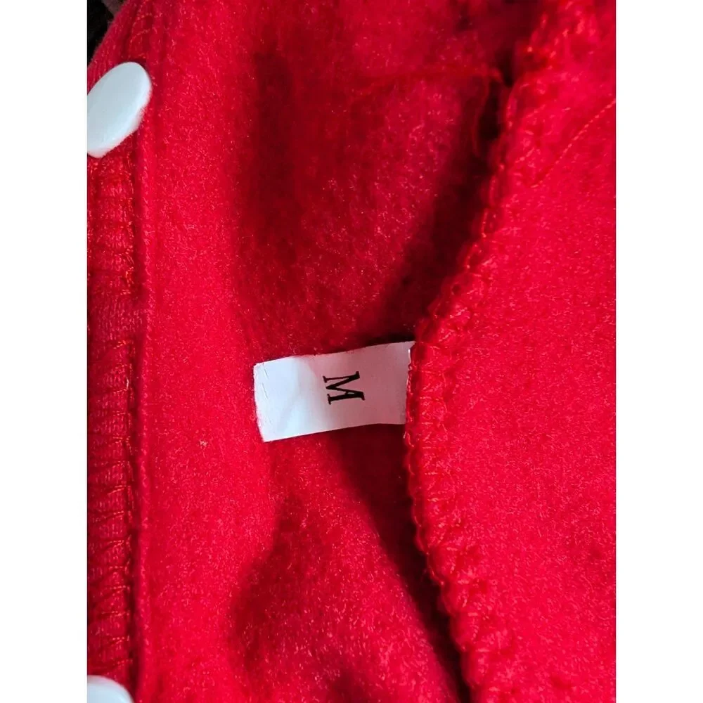 Cozy Canine Tiger Stripe Hoodie Red Size M NWOT